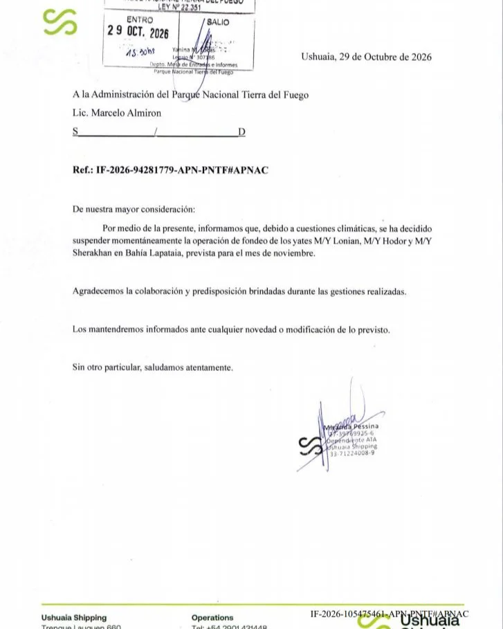 Suspenden sorpresivamente el arribo de tres yates de bandera británica con 2 helicópteros al Par
