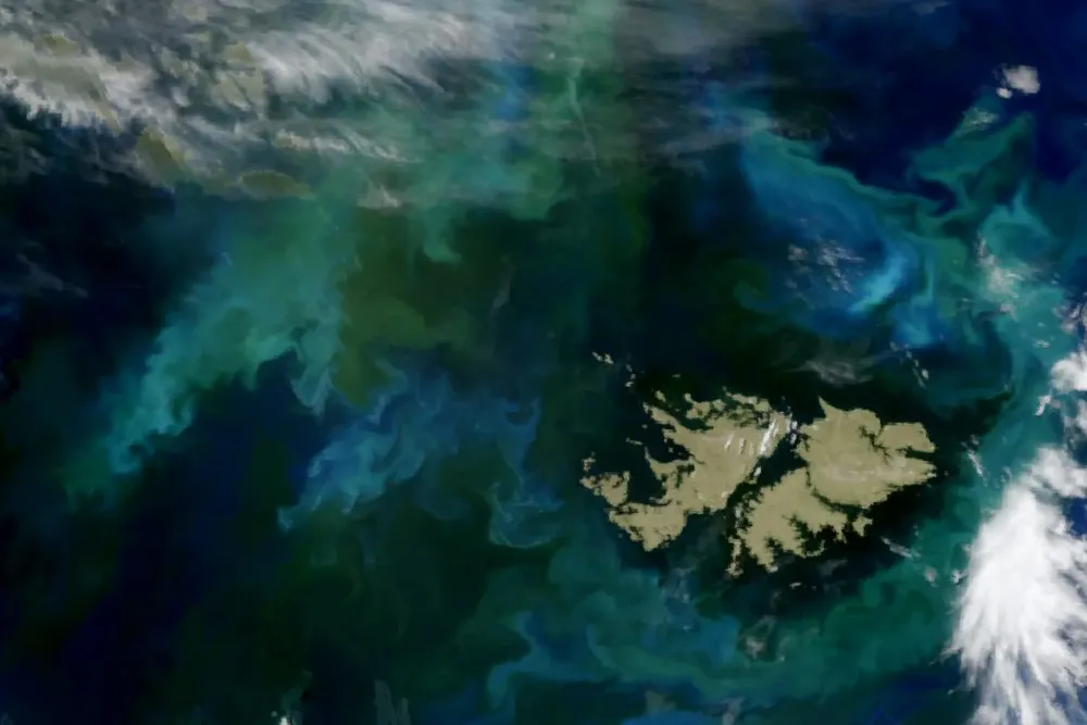 Imagen tomada por el Espectrometro de Imagenes MODIS en el satelite Terra  de la NASA